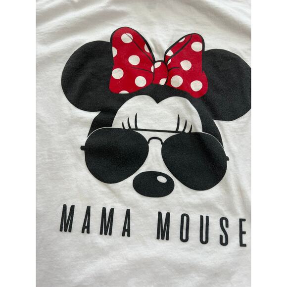 Disney Mama Minnie Mouse Bella Canvas White Tshirt Large - Picture 2 of 5